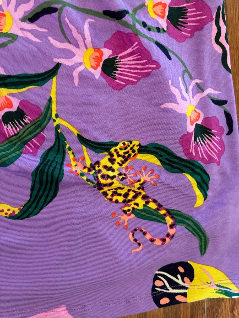 Soma Purple Floral Butterflies Birds Sleeveless A-Line Dress M - Picture 3 of 5